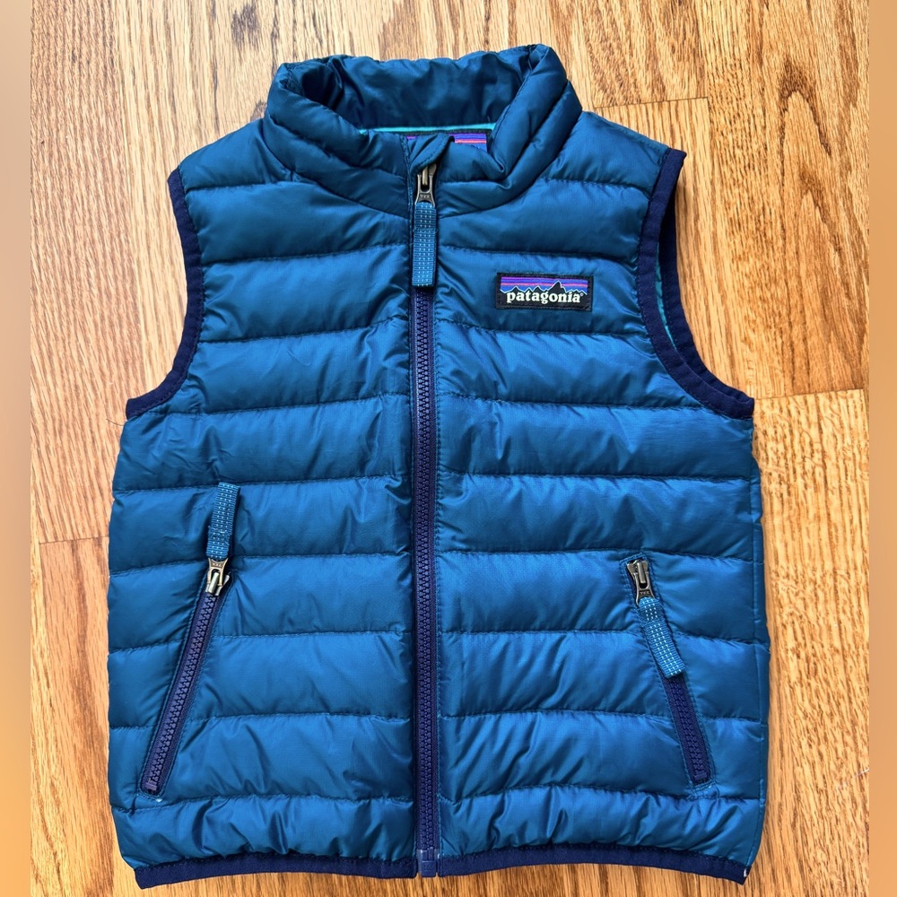 ❄️ Patagonia Puffer Vest (down sweater vest) size 12-18 month *Teal blue*